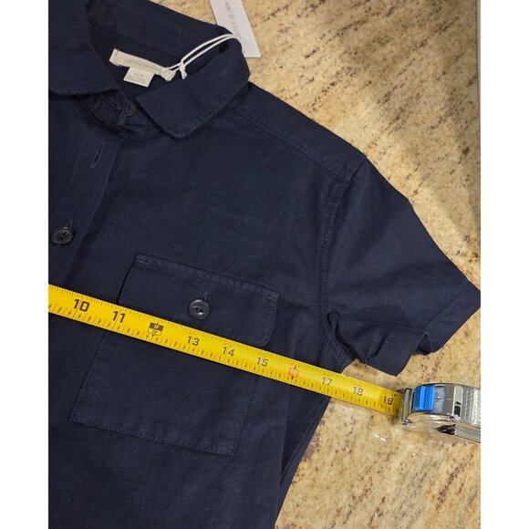 New! Outerknown Jumpsuit Organic Cotton Linen Women XS Blue Pockets Coverall - Picture 4 of 16